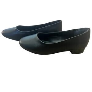 Girls Sonoma Black Flats, Size 1, Sparkle Heel, Dress Shoe